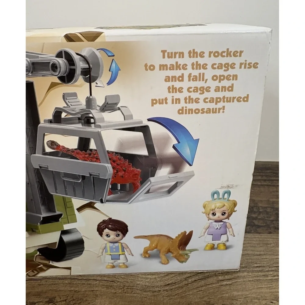 Kids Dinosaur Explorer Kids Toy Playset Figures And Dinosaurs Truck With Cage